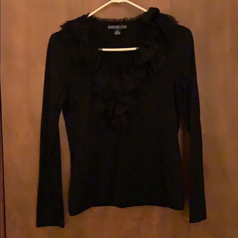 American Living long sleeve ruffled top